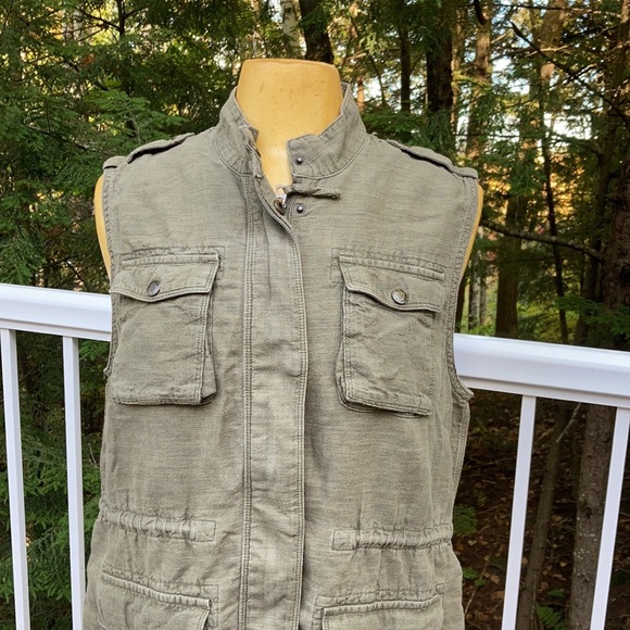 Lucky brand linen and cotton safari vest m - Picture 7 of 11